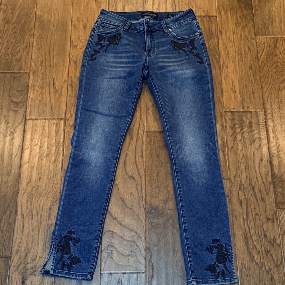 Lucky Brand Lolita Skinny Jeans Womens 2/26 Blue Denim Mid Rise